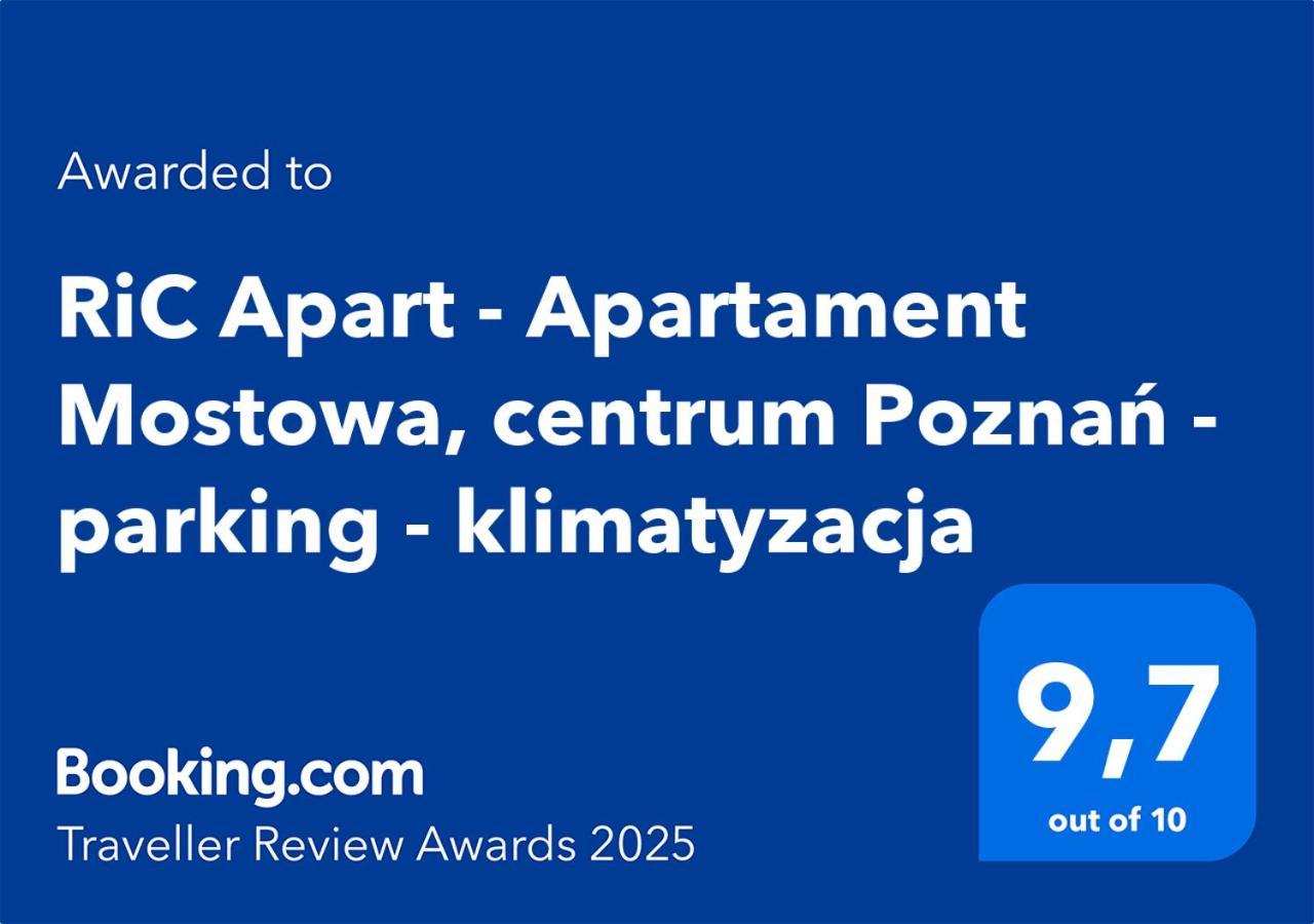 Ric Apart - Apartament Mostowa, Centrum Poznan - Parking - Klimatyzacja Poznań Exterior foto